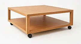 Mesa de centro osaka con ruedas 120x120