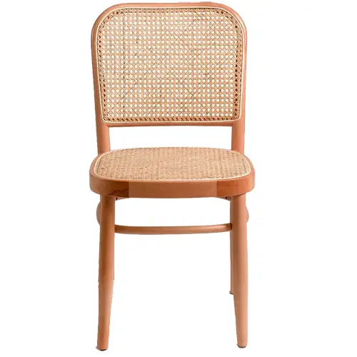 Silla de madera y ratán natural Monaco