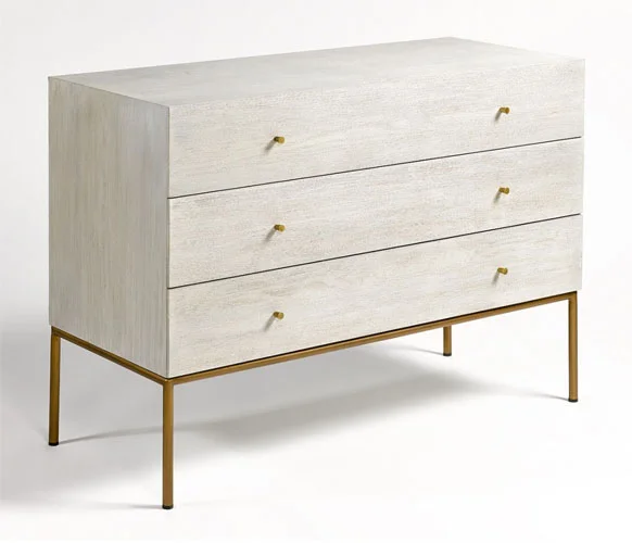 Cómoda rectangular roble blanco y