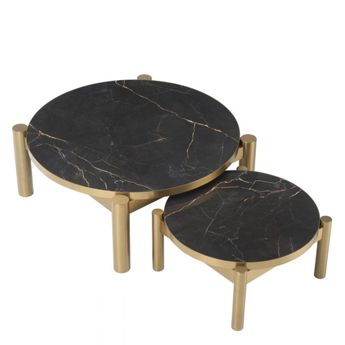 Mesa de centro ceramica Quest Set de 2