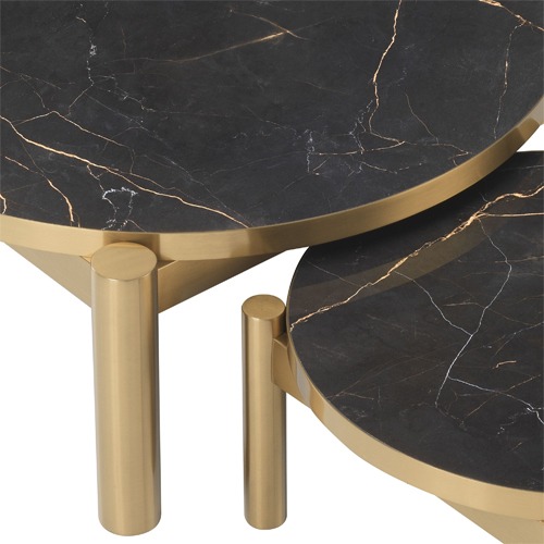 Mesa de centro ceramica Quest Set de 2