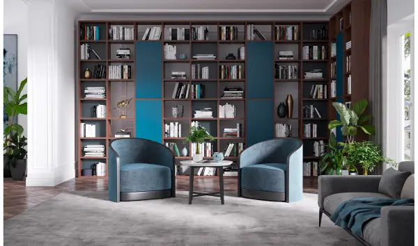 Librería 9 módulos moderna Eleganzza