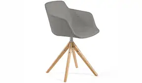 Silla giratoria tapizada de diseño chieuti gris