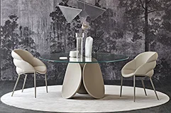Mesa de comedor redonda cristal Maxim Cattelan Mesa de comedor redonda cristal Maxim Cattelan