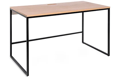 Mesa de escritorio minimalista metal negro y roble Sondu Mesa de escritorio minimalista metal negro y roble Sondu