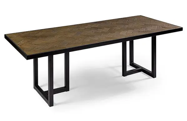 Mesa de comedor roble y metal