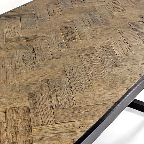 Mesa de comedor roble y metal
