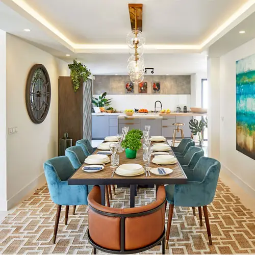 Mesa de comedor roble y metal