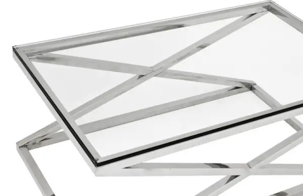 Mesa de centro acero inoxidable Criss Cross