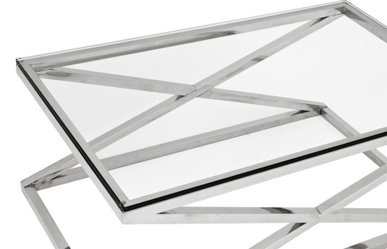 Mesa de centro acero inoxidable Criss Cross