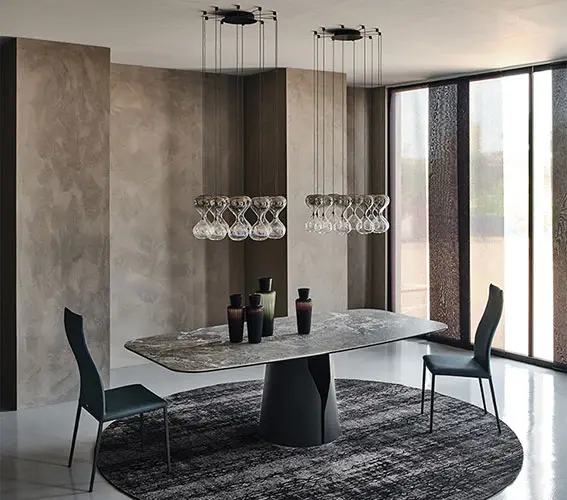 Mesa de comedor ovalada Giano keramik Cattelan