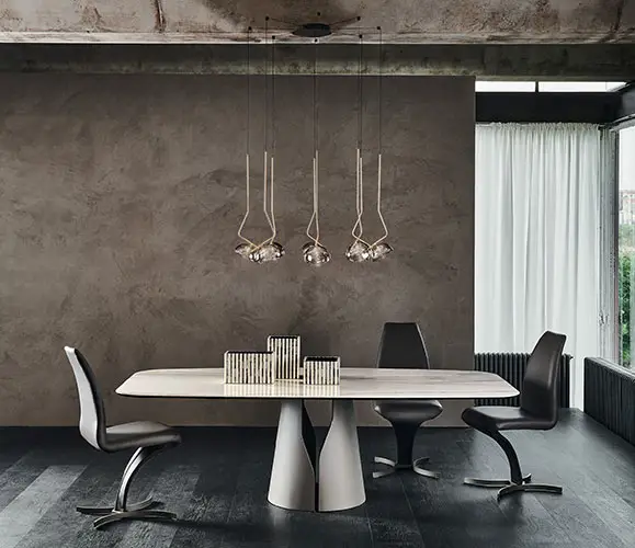 Mesa de comedor ovalada Giano keramik Cattelan