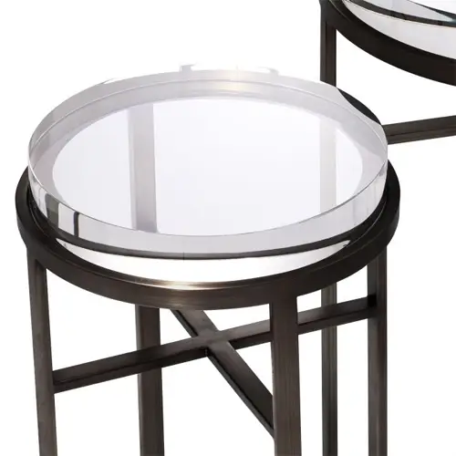 Mesa auxiliar cristal Hoxton set de 2