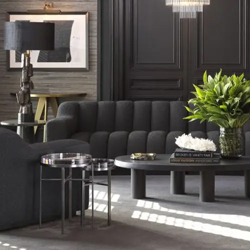 Mesa auxiliar cristal Hoxton set de 2