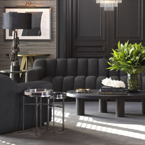 Mesa auxiliar cristal Hoxton set de 2