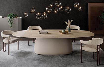 Mesa de comedor keramik biscuit Botero Cattelan