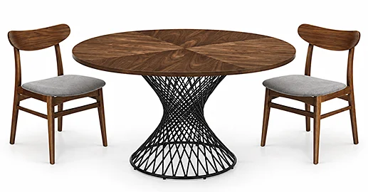 Mesa de comedor redonda industrial Gari