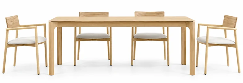 Mesa de comedor extensible nórdica Neok Mesa de comedor extensible nórdica Neok