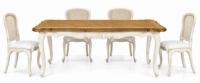 Mesa de comedor extensible vintage Nantes