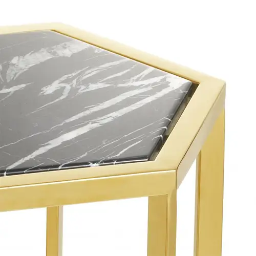 Mesa auxiliar mármol Taro set de 2