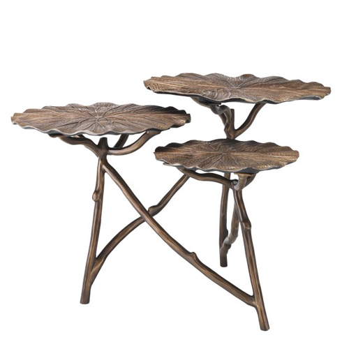 Mesa auxiliar latón Colibri