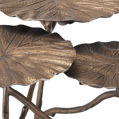 Mesa auxiliar latón Colibri
