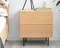 Mesita de noche madera natural Norks Mesita de noche madera natural Norks