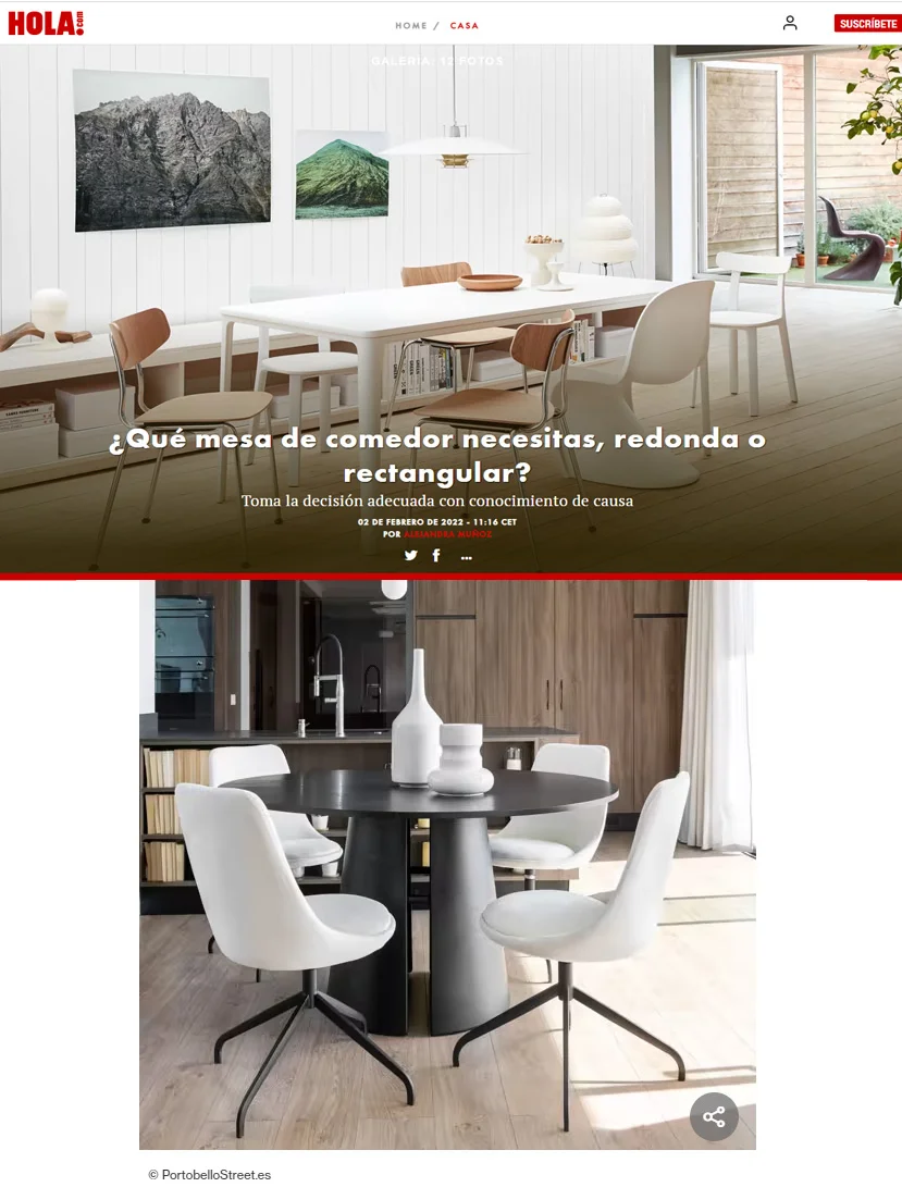 ¿Qué mesa de comedor necesitas, redonda o rectangular?