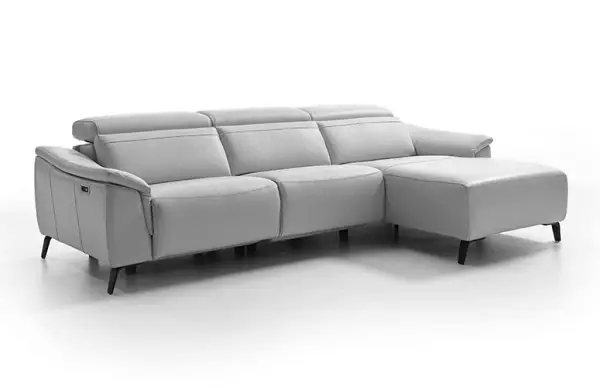 Sofá con chaise longue piel relax Tucan