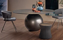 Mesa de comedor redonda cerámica Circus Bonaldo Mesa de comedor redonda cerámica Circus Bonaldo
