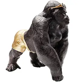 Figura decorativa negro y dorado Gorila Figura decorativa negro y dorado Gorila