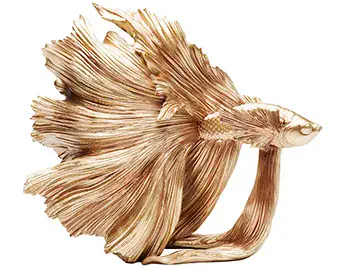 Figura decorativa pequeña pez oro Figura decorativa pequeña pez oro