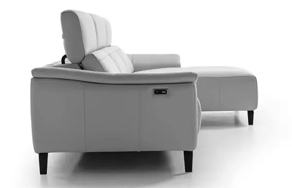 Sofá con chaise longue piel relax Tucan