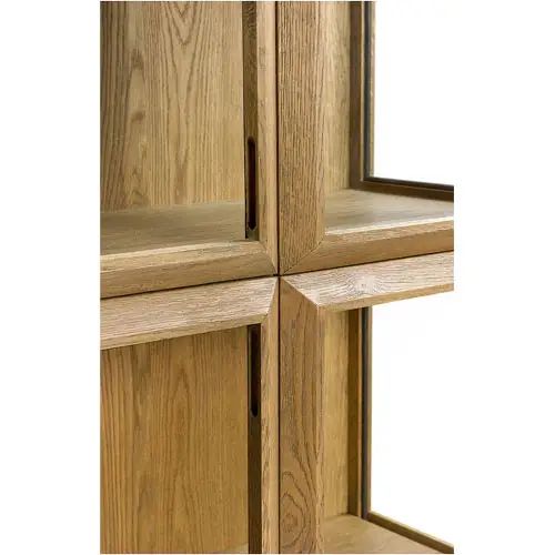 Vitrina madera de roble y cristal