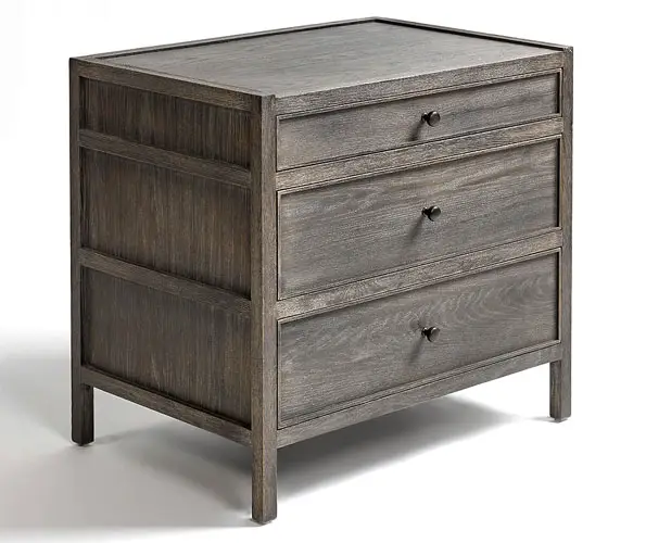 Cómoda madera de roble gris