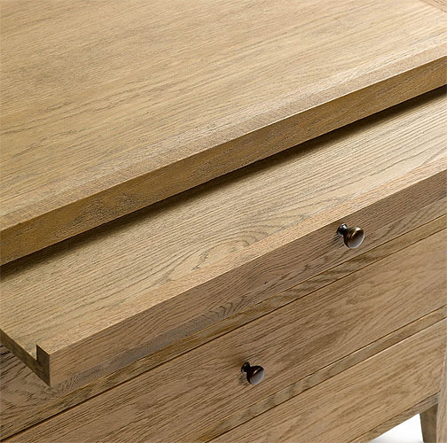 Cómoda madera roble acabado natural patinado