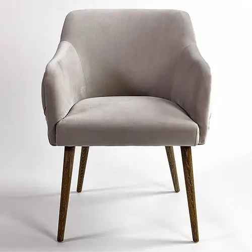 Sillón capitoné terciopelo topo