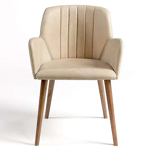 Sillón piel beige