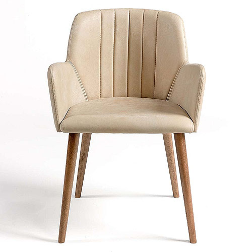 Sillón piel beige