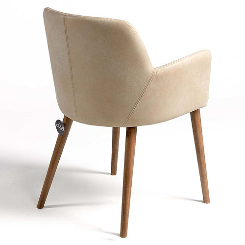 Sillón piel beige