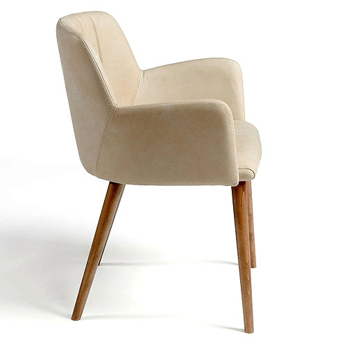 Sillón piel beige