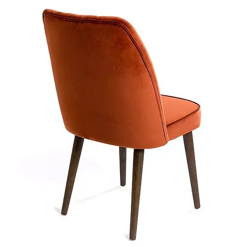 Silla terciopelo color caldera