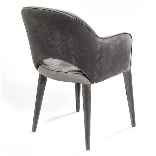 Sillón terciopelo gris