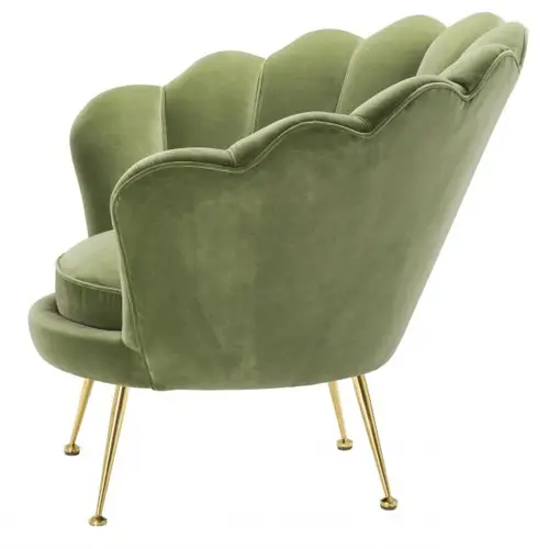 Butaca terciopelo verde Trapezium