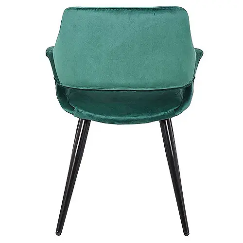 Silla terciopelo verde y metal negro