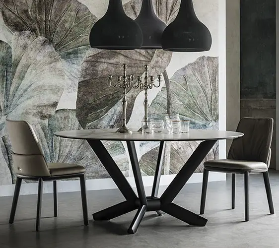 Mesa de comedor round Planer keramik Cattelan