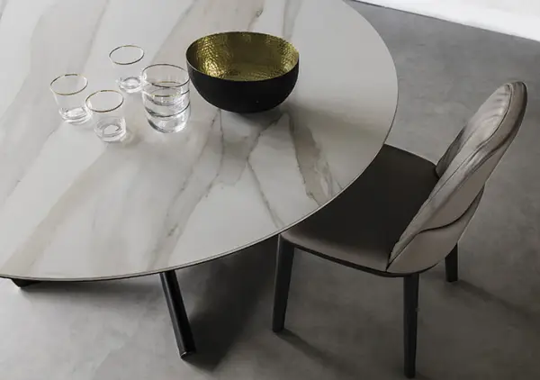 Mesa de comedor round Planer keramik Cattelan