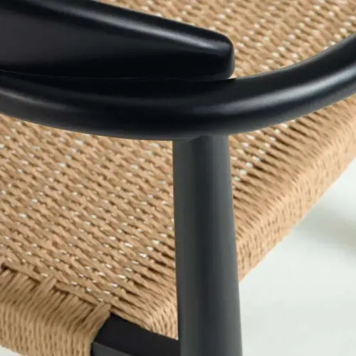 Silla Nina madera maciza lacado PU beige
