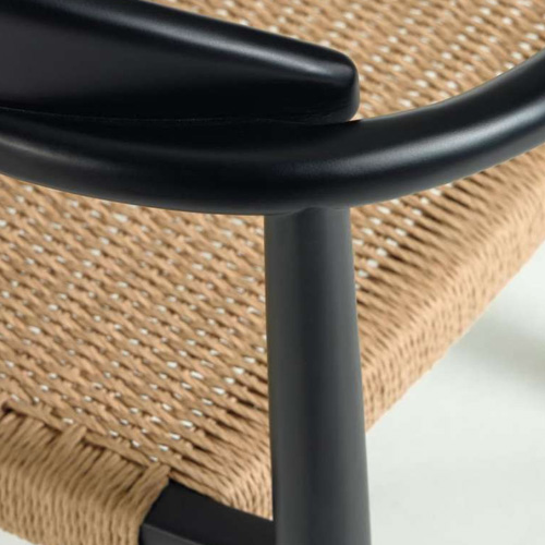 Silla Nina madera maciza lacado PU beige