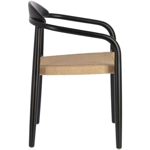 Silla Nina madera maciza lacado PU beige